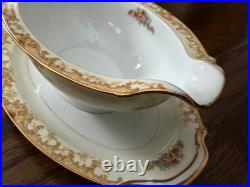 Noritake Morimura N154 China Dinnerware Set 63 Pc Pre-War 1930s Gold Rim Japan