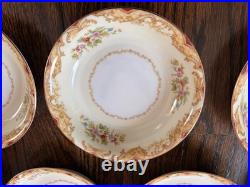 Noritake Morimura N154 China Dinnerware Set 63 Pc Pre-War 1930s Gold Rim Japan