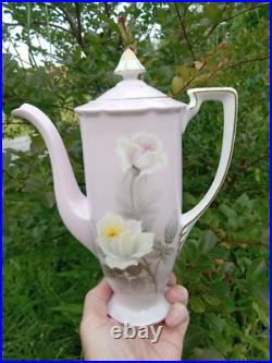 Noritake / NIPPON 9 piece CHOCOLATE SET Painted Roses Tea Pot Esquiste Noritake / NIPPON 9 piece CHOCOLATE SET Painted Roses Tea Pot Esquiste