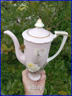 Noritake / NIPPON 9 piece CHOCOLATE SET Painted Roses Tea Pot Esquiste Noritake / NIPPON 9 piece CHOCOLATE SET Painted Roses Tea Pot Esquiste