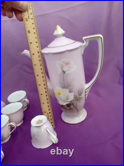 Noritake / NIPPON 9 piece CHOCOLATE SET Painted Roses Tea Pot Esquiste Noritake / NIPPON 9 piece CHOCOLATE SET Painted Roses Tea Pot Esquiste