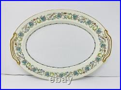 Noritake Norwich China Serving Platter #5042 Made in Japan 16 Floral Gold Rim