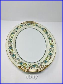 Noritake Norwich China Serving Platter #5042 Made in Japan 16 Floral Gold Rim