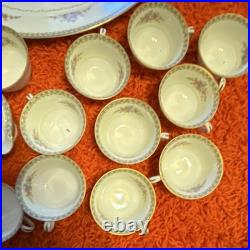 Noritake Occupied Japan Floral Gold Trim Porcelain Dinner Set Cups Plates