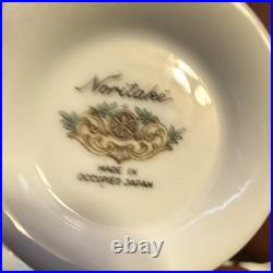 Noritake Occupied Japan Floral Gold Trim Porcelain Dinner Set Cups Plates