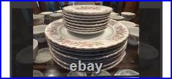 Noritake Pasadena China Set -Service for12+, Pink/White Roses, Gold Trim, Vintage Noritake Pasadena China Set -Service for12+, Pink/White Roses, Gold Trim, Vintage