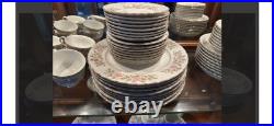 Noritake Pasadena China Set -Service for12+, Pink/White Roses, Gold Trim, Vintage Noritake Pasadena China Set -Service for12+, Pink/White Roses, Gold Trim, Vintage