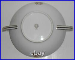 Noritake Porcelain China 5595 Goldston WithGold Covered Vegetable Bowl / Casserole
