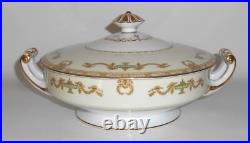 Noritake Porcelain China Lorento WithGold Covered Vegetable Bowl
