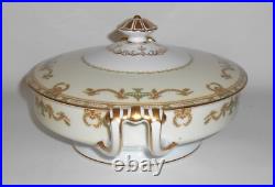 Noritake Porcelain China Lorento WithGold Covered Vegetable Bowl