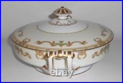 Noritake Porcelain China Lorento WithGold Covered Vegetable Bowl