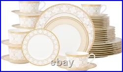 Noritake Trefolio Gold 40-Piece Dinnerware Set, Service for 8