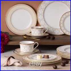 Noritake Trefolio Gold 40-Piece Dinnerware Set, Service for 8