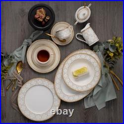 Noritake Trefolio Gold 40-Piece Dinnerware Set, Service for 8