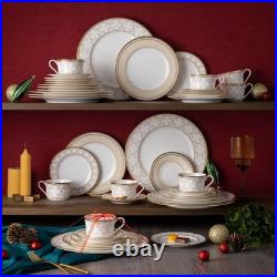 Noritake Trefolio Gold 40-Piece Dinnerware Set, Service for 8