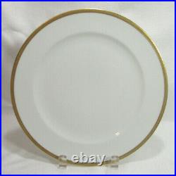 Okura Art China Japan Porcelain Rare GOLD ETCHING Four (4) Dinner Plates VGC