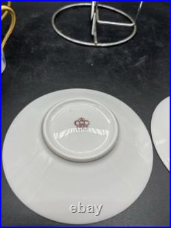 Okura Art China Vintage Blue Rose teacup and saucer set