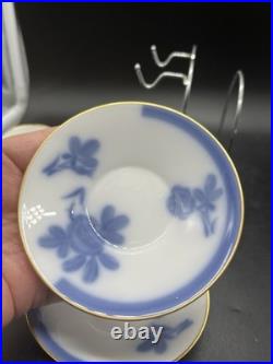 Okura Art China Vintage Blue Rose teacup and saucer set