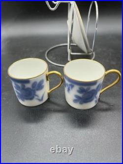 Okura Art China Vintage Blue Rose teacup and saucer set