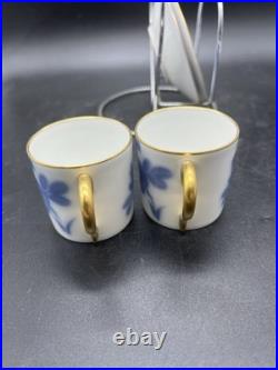 Okura Art China Vintage Blue Rose teacup and saucer set