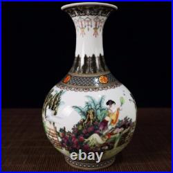 Old Chinese Porcelain Color Painted Twelve Golden Hairpins Pattern Vase Old Chinese Porcelain Color Painted Twelve Golden Hairpins Pattern Vase