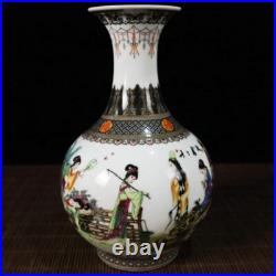 Old Chinese Porcelain Color Painted Twelve Golden Hairpins Pattern Vase Old Chinese Porcelain Color Painted Twelve Golden Hairpins Pattern Vase