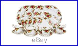 Old Country Roses Royal Albert Service for 4 ENGLAND Bone China 22k gold NOS