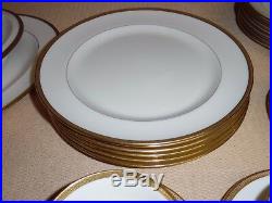 Old Lenox China For Ovington Bros NY Partial Dinner Set J33 Tuxedo Gold