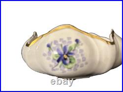 Osborne Vintage Handpainted candy/trinket dish with22 KT. Gold Porcelain China