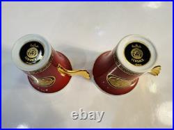 PAIR Rosenthal Versace Medusa Tall Coffee Cups & Saucers PERFECT! Retail $840