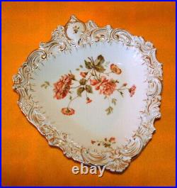 PORCELAIN CHINA ORNATE BOWL SHIELD Made in Germany EXC