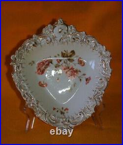 PORCELAIN CHINA ORNATE BOWL SHIELD Made in Germany EXC