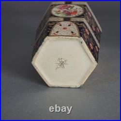 Pair of Antique Royal Crown Derby Porcelain Floral Decorated Lidded Urns c1890