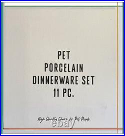 Petorama Pet Portrait white Porcelain China Dinnerware Set 11Pc Golden Retriever