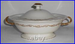 Pickard Porcelain China Gold Symphony Covered Vegetable Bowl