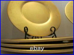 Pier One Gold Ceramic Charger Plates 13 Platters Very Heavy Set of 8 Vintage