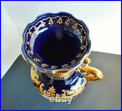 Porcelain, Cobalt Gilded, Blue/Gold, Fragonard, 14 Courting Couple Chinese Vase