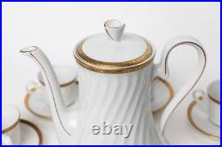 Porcelain Coffee Service Gold Rim Bareuther Waldsassen Bavaria-Germany 24k Gold