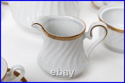 Porcelain Coffee Service Gold Rim Bareuther Waldsassen Bavaria-Germany 24k Gold
