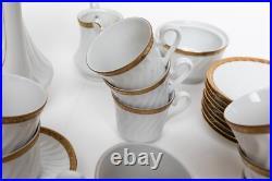 Porcelain Coffee Service Gold Rim Bareuther Waldsassen Bavaria-Germany 24k Gold