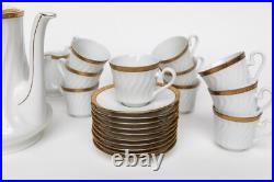Porcelain Coffee Service Gold Rim Bareuther Waldsassen Bavaria-Germany 24k Gold