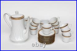 Porcelain Coffee Service Gold Rim Bareuther Waldsassen Bavaria-Germany 24k Gold