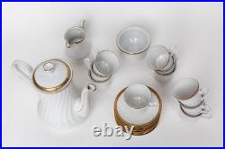 Porcelain Coffee Service Gold Rim Bareuther Waldsassen Bavaria-Germany 24k Gold