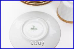 Porcelain Coffee Service Gold Rim Bareuther Waldsassen Bavaria-Germany 24k Gold