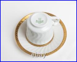 Porcelain Coffee Service Gold Rim Bareuther Waldsassen Bavaria-Germany 24k Gold