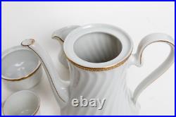 Porcelain Coffee Service Gold Rim Bareuther Waldsassen Bavaria-Germany 24k Gold