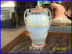 Porcelain I. E. & C Chine Vase Hand Painted & Gilted Gold Rooster Pattern