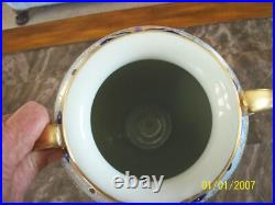 Porcelain I. E. & C Chine Vase Hand Painted & Gilted Gold Rooster Pattern