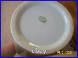 Porcelain I. E. & C Chine Vase Hand Painted & Gilted Gold Rooster Pattern