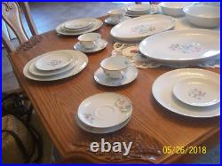 Porzellanfabrik Arzberg Bayern 65 Piece Group Porcelain China PInk & Blue Floral